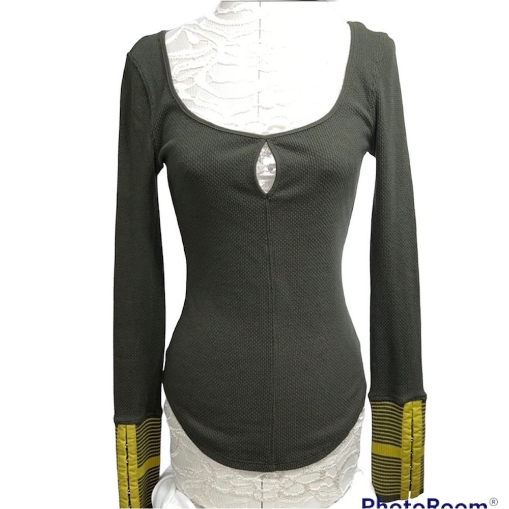 NWOT Free People Waffle Top